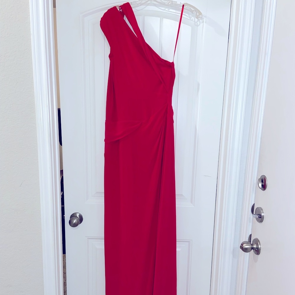 Lauren Ralph Lauren Jersey Draped One Shoulder Gown